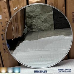 ESPEJO LED L02 MARCO PLATA